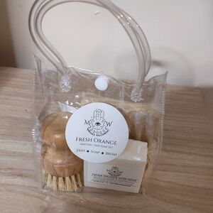 Natural Hand Soap Set with Brush